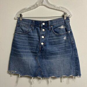 Maxwell Rigid Denim A Line Jean Skirt